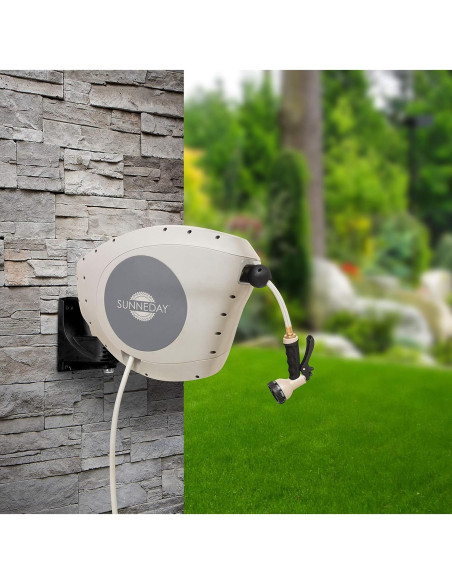 Manguera Retráctil Automática 30m Sunneday GKW Beige/Gris Manguera Retráctil Automática 30m Sunneday GKW Beige/Gris