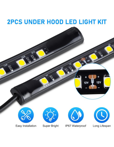Luz LED Bajo el Capó Linkstyle 2 en 1 42 LEDs 12V Impermeable
