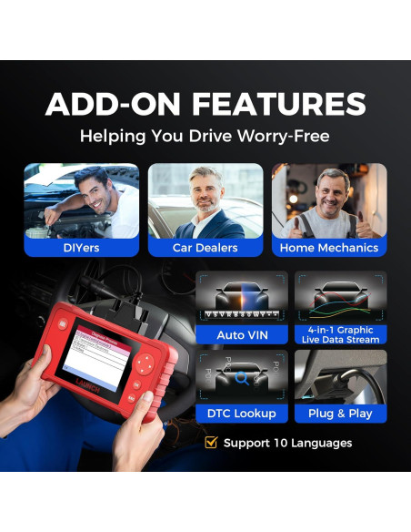 Lector de Códigos Automotriz LAUNCH Creader VII+ OBD2 Lector de Códigos Automotriz LAUNCH Creader VII+ OBD2