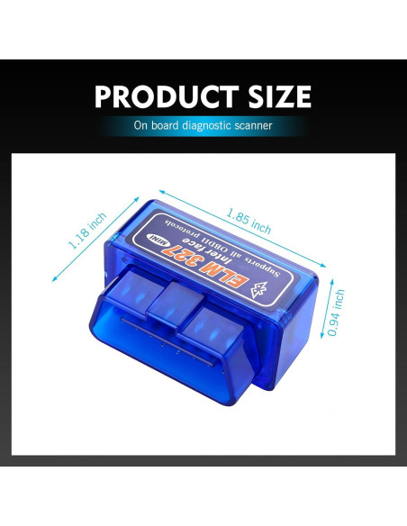 Escáner de Diagnóstico Automotriz OBD-II Diamall Bluetooth Escáner de Diagnóstico Automotriz OBD-II Diamall Bluetooth
