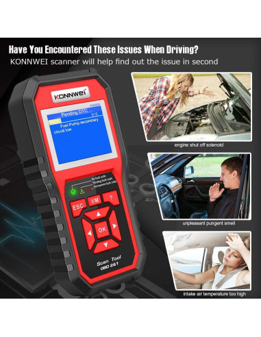 Escáner OBD2 KONNWEI KW850 Profesional para Autos 12V