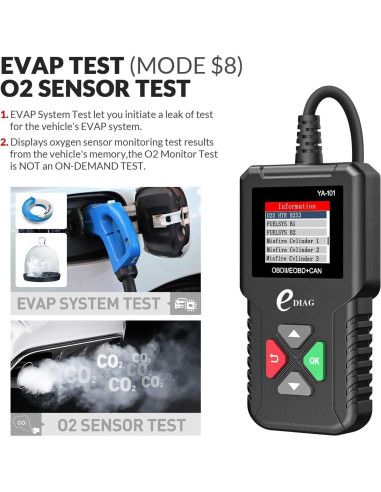 Escáner OBD2 EDIAG YA-101 Lector de Códigos para Autos