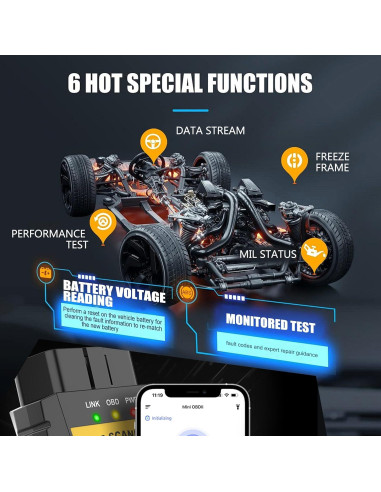 Escáner OBD2 Bluetooth Genérico - Herramienta de Diagnóstico Automático