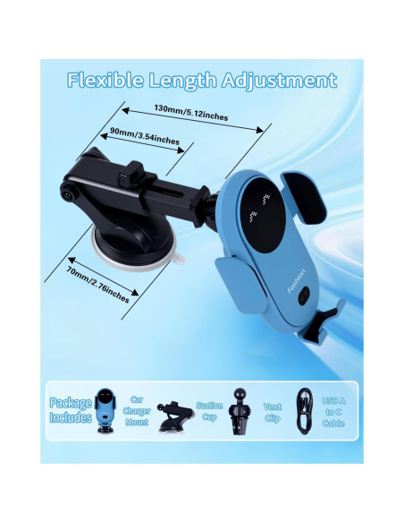 Cargador Inalámbrico para Auto Aendern 15W 3 en 1 Soporte Teléfono Cargador Inalámbrico para Auto Aendern 15W 3 en 1 Soporte Teléfono