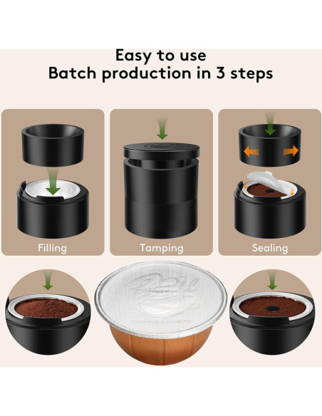 Kit de Cápsulas Reutilizables Foboull para Nespresso Vertuo 49 Piezas Kit de Cápsulas Reutilizables Foboull para Nespresso Vertuo 49 Piezas