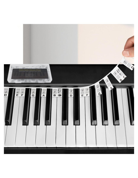 Etiquetas de Piano Silicona Zufecy 88 Teclas para Principiantes Etiquetas de Piano Silicona Zufecy 88 Teclas para Principiantes