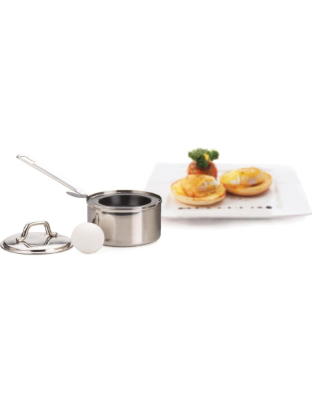 Conjunto Poach de Huevo RSVP Internacional con Sartén Acero Inoxidable Conjunto Poach de Huevo RSVP Internacional con Sartén Acero Inoxidable