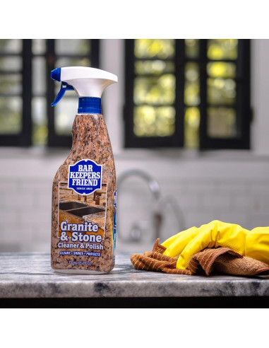 Kit Limpiador y Pulidor de Granito y Acero Inoxidable Bar Keepers Friend 750ml