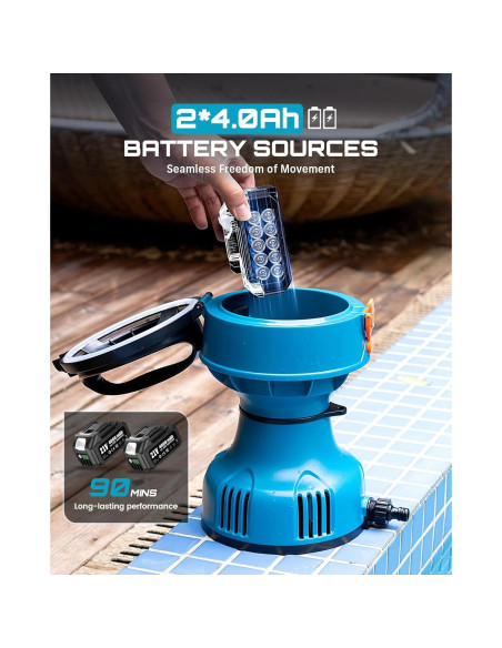 Bomba de Agua Flotante SEESII 720GPH 2 Baterías 4000mAh Bomba de Agua Flotante SEESII 720GPH 2 Baterías 4000mAh