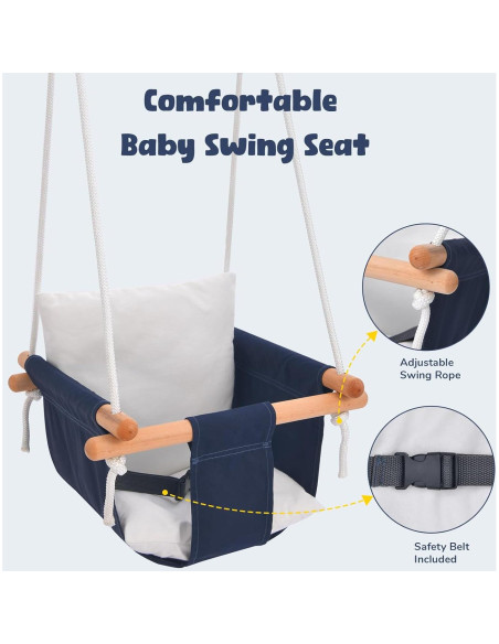 Columpio para Bebés Hapfan con Soporte Plegable 25kg Columpio para Bebés Hapfan con Soporte Plegable 25kg