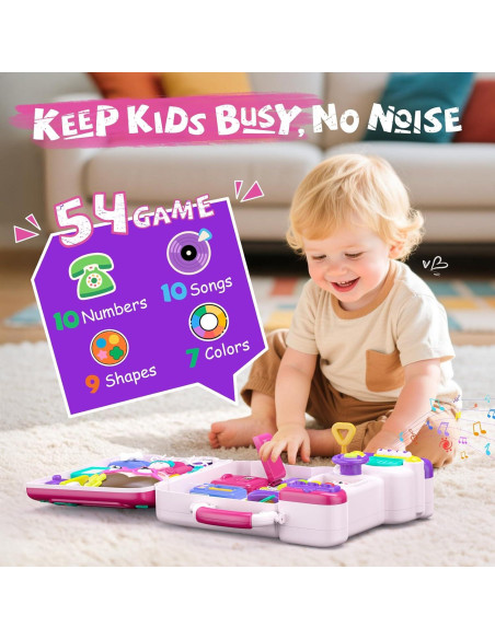Juguete Busy Board Montessori Vanvimen 54-en-1 para Niños 1-3 Años Juguete Busy Board Montessori Vanvimen 54-en-1 para Niños 1-3 Años