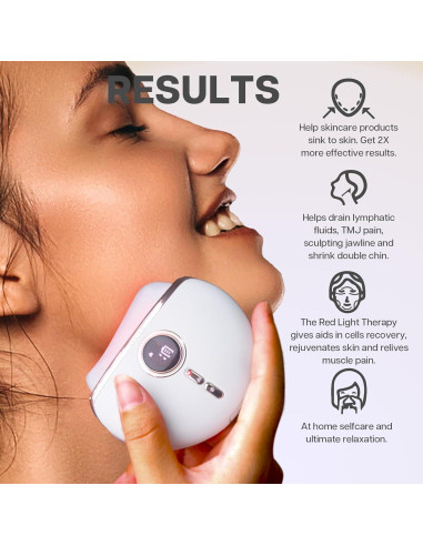 Dispositivo Gua Sha LED VRAIKO AURORA, Masajeador Facial Calor y Vibración
