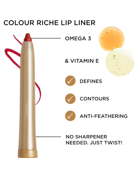 Lápiz de Contorno de Labios L'Oreal Paris Colour Riche 708 Rosa Lápiz de Contorno de Labios L'Oreal Paris Colour Riche 708 Rosa