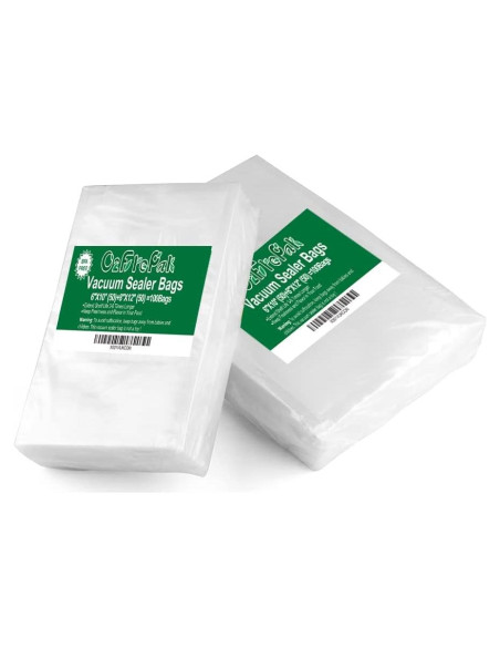 Bolsas de Sellado al Vacío O2frepak 100 Unidades 15.24x25.4cm y 20.32x30.48cm Bolsas de Sellado al Vacío O2frepak 100 Unidades 15.24x25.4cm y 20.32x30.48cm