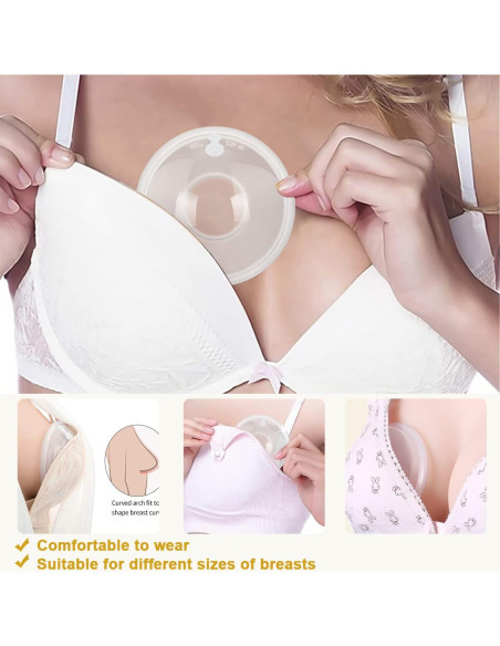 Recolector de Leche Materna Zdolmy 2PCS Silicona BPA Libre Recolector de Leche Materna Zdolmy 2PCS Silicona BPA Libre