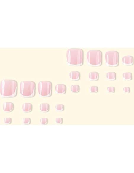 Uñas Postizas Cortas Cuadradas Rosa LPOODDNU 24 Pcs Uñas Postizas Cortas Cuadradas Rosa LPOODDNU 24 Pcs