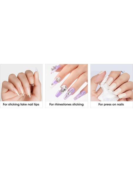 Pegamento de Uñas de Gel Curvlife 15ml Transparente 3 en 1 Pegamento de Uñas de Gel Curvlife 15ml Transparente 3 en 1