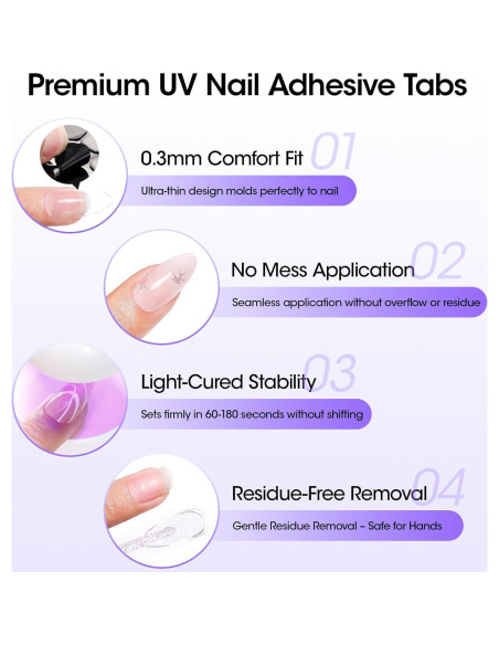 Gellen 360 Pcs Tabs Adhesivos para Uñas UV - 15 Hojas Gellen 360 Pcs Tabs Adhesivos para Uñas UV - 15 Hojas