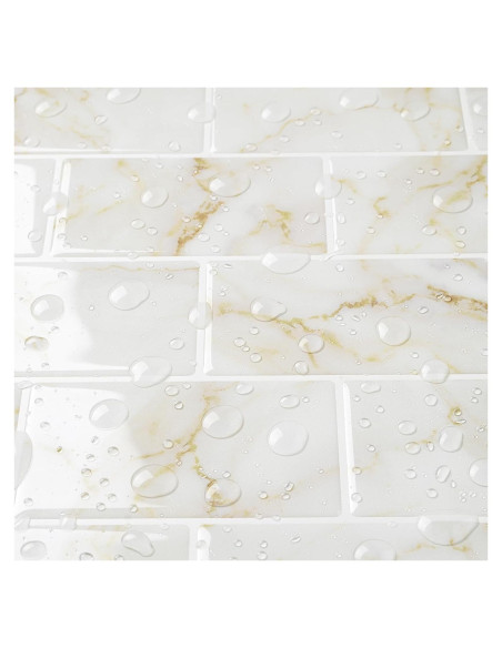 Azulejos Autoadhesivos Livelynine 4 Piezas Mármol Dorado 30x30 cm Azulejos Autoadhesivos Livelynine 4 Piezas Mármol Dorado 30x30 cm