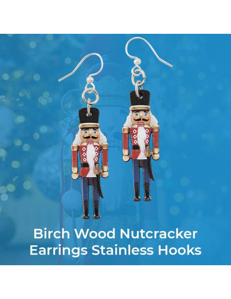 Pendientes de madera de abeto SAGEFINDS - Soldado de juguete Pendientes de madera de abeto SAGEFINDS - Soldado de juguete