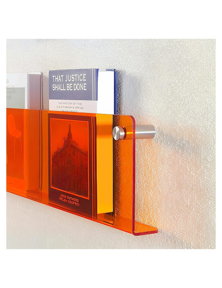 Soporte de Revistas Acrílico ROYALITA 24" Naranja - Paquete de 2 Soporte de Revistas Acrílico ROYALITA 24" Naranja - Paquete de 2