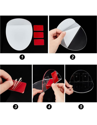 Estantes Flotantes de Acrílico AHANDMAKER 4 Piezas 111mm