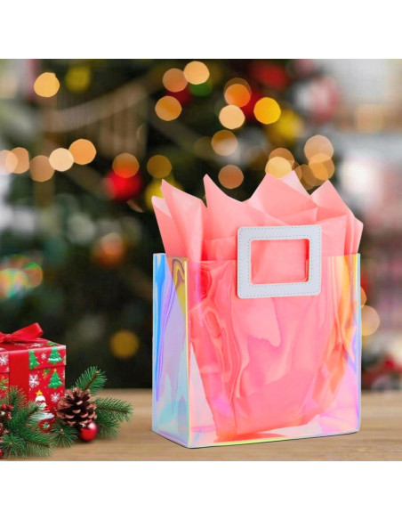 Bolsa de Regalo Holográfica VUOJUR 21cm con Papel de Seda Coral Bolsa de Regalo Holográfica VUOJUR 21cm con Papel de Seda Coral