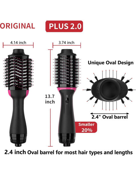 Cepillo Secador de Cabello Doble Voltaje Plus 2.0 1200W Cepillo Secador de Cabello Doble Voltaje Plus 2.0 1200W