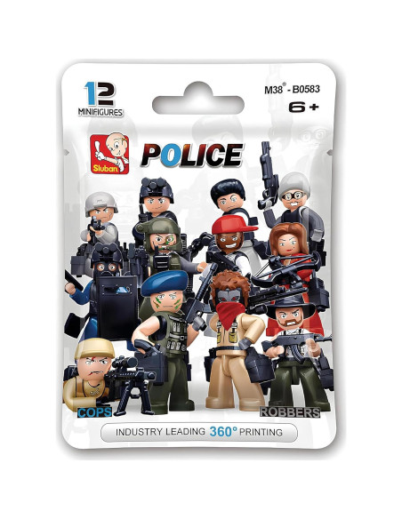 Juego de Batalla Contra-Terrorismo 12 Piezas SWAT y Gánsteres Juego de Batalla Contra-Terrorismo 12 Piezas SWAT y Gánsteres