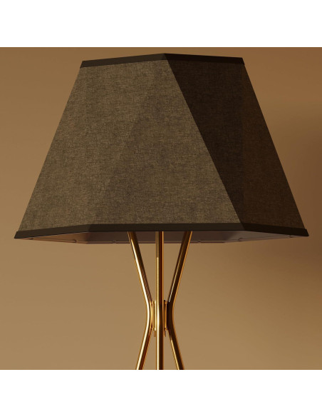 Lámpara de Pie Moderna Inlight 1 Luz 1.65m Negro/Dorado Lámpara de Pie Moderna Inlight 1 Luz 1.65m Negro/Dorado
