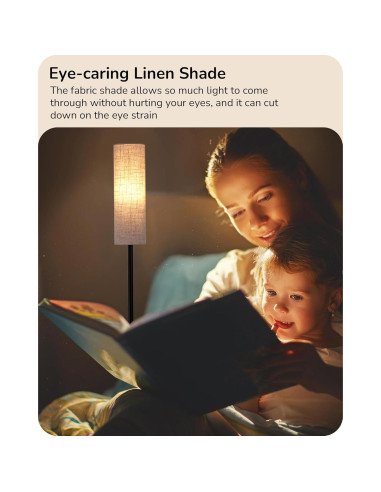 Lámpara de Pie LED EDISHINE Minimalista 165 cm Control Remoto