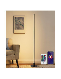 Lámpara de Pie LED Inteligente Edishine RGBW 146 cm Control Remoto
