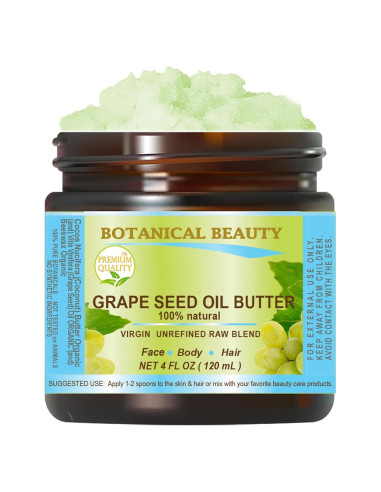 Manteca de Aceite de Semilla de Uva Virgen 120 ml - Belleza Botánica