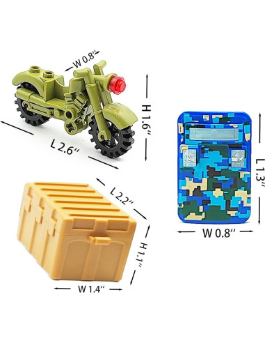 Kit de Accesorios Militares Sendhjurf - 6 Minifiguras y Armas