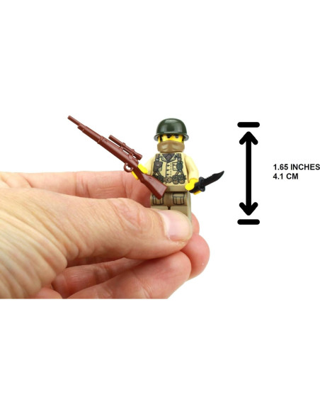 Minifigura Coleccionable Francotirador Ejército EE. UU. WWII 4.06cm Minifigura Coleccionable Francotirador Ejército EE. UU. WWII 4.06cm
