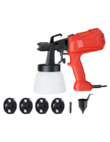Pulverizador de pintura eléctrica 600W HVLP 1.18L 4 boquillas