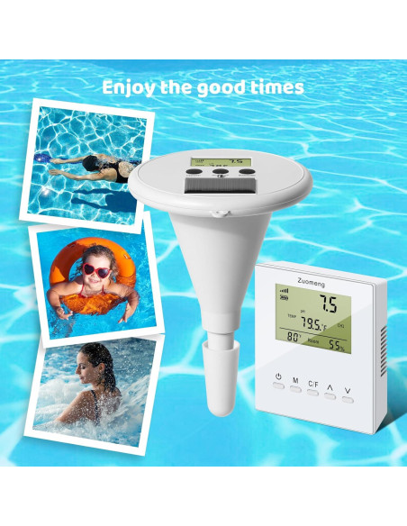 Monitor de Agua de Piscina Inalámbrico Zuomeng ZM-088 Solar Monitor de Agua de Piscina Inalámbrico Zuomeng ZM-088 Solar