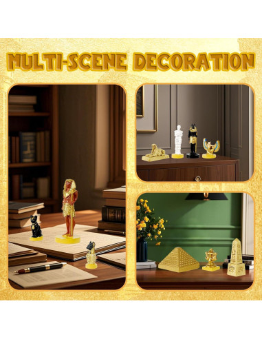 Conjunto de Figuras Egipcias 19 Piezas Pamonrueer Decoración