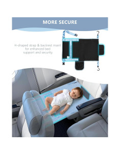 Cama de avión para niños TinlyFinly, antideslizante, 76.2x43.9cm 2