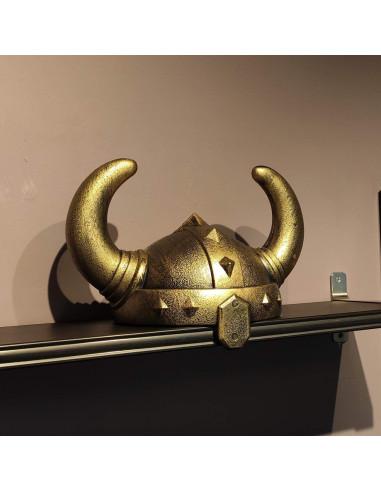 Casco Medieval Vikingo Looyar con Cuernos 33x20cm