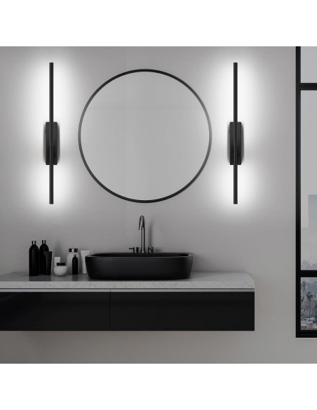 Aplique de Pared LED Recargable Coinmit 64.8cm Negro Aplique de Pared LED Recargable Coinmit 64.8cm Negro