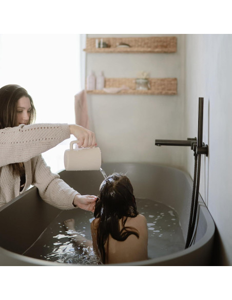 Taza de Enjuague para Baño Mushie Sonrosada 830 mL Silicona