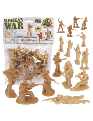 Set de 16 Figuras de Soldados BMC Guerra de Corea Invierno