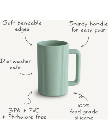 Taza de Enjuague para Baño Mushie Sonrosada 830 mL Silicona