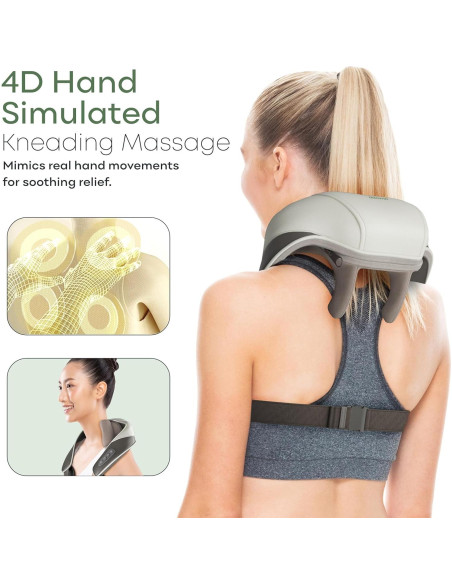 Masajeador Eléctrico Shiatsu Adomii para Cuello y Espalda 4D Masajeador Eléctrico Shiatsu Adomii para Cuello y Espalda 4D