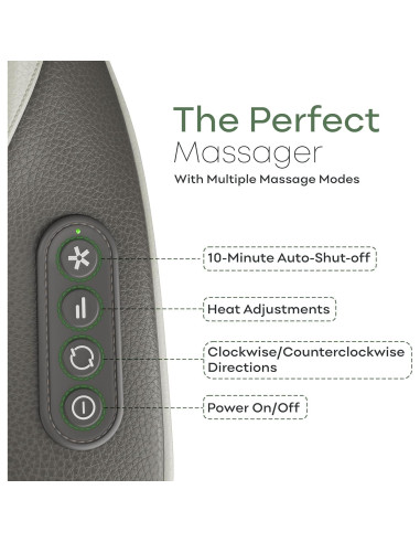 Masajeador Eléctrico Shiatsu Adomii para Cuello y Espalda 4D