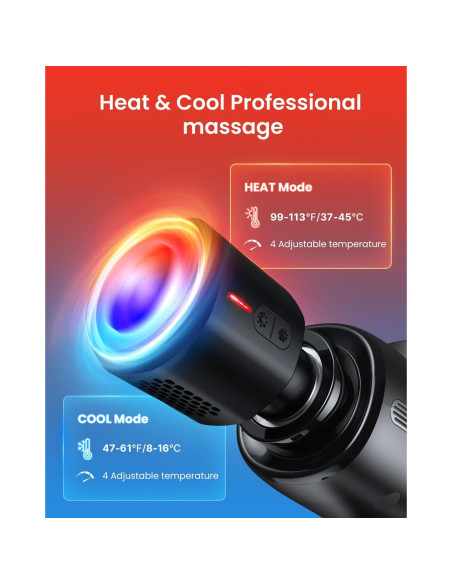 Pistola de Masaje RENPHO Active Thermacool con Calor y Frío Pistola de Masaje RENPHO Active Thermacool con Calor y Frío