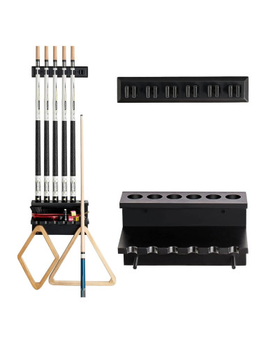 Soporte de Pala de Pool EXTCCT Montado en Pared para 6 Palas