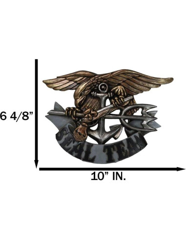Placa Decorativa Emblema Sellos Marina EE. UU. 25.4x16.5 cm