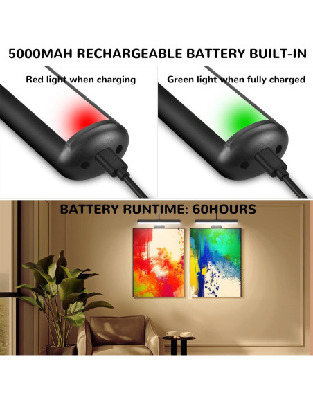 Luz de Imagen LED Arixnks Recargable 5000mAh Regulable Negra Luz de Imagen LED Arixnks Recargable 5000mAh Regulable Negra